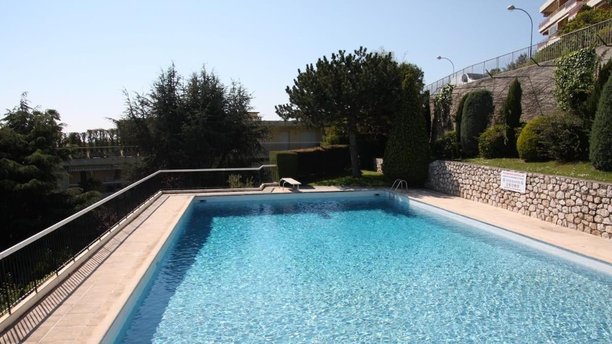 3 Pieces Vue Mer Et Piscine Quartier Parc Imperial Nice Exteriör bild