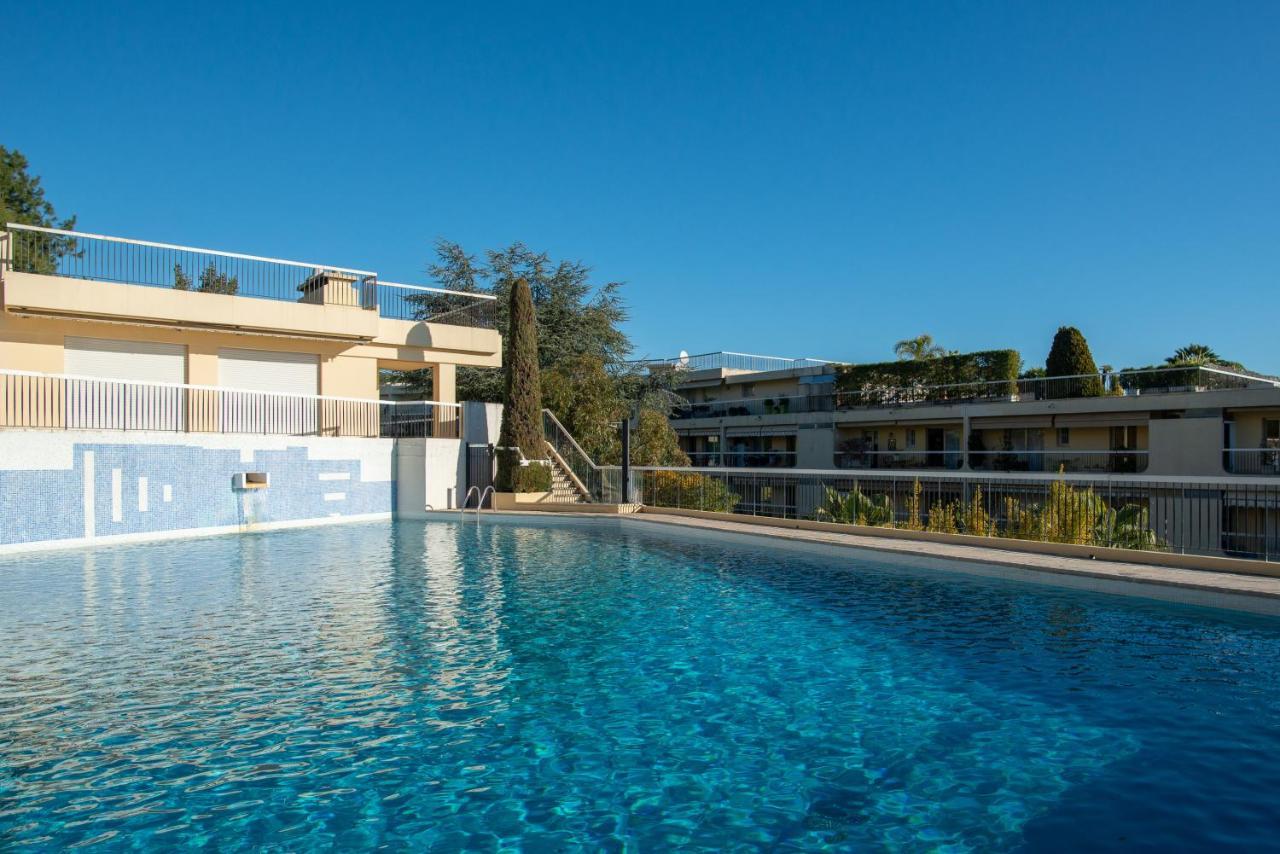 3 Pieces Vue Mer Et Piscine Quartier Parc Imperial Nice Exteriör bild